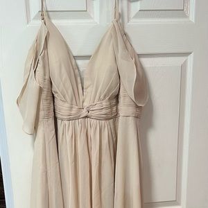Champagne bridesmaid dress
